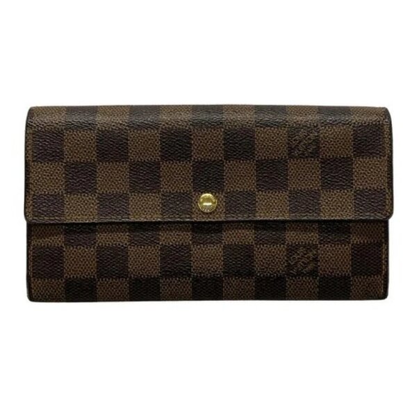 LOUIS VUITTON Portefeuille Sara NM2 N61734 Ebene Damier - CA2110 Long Wallet